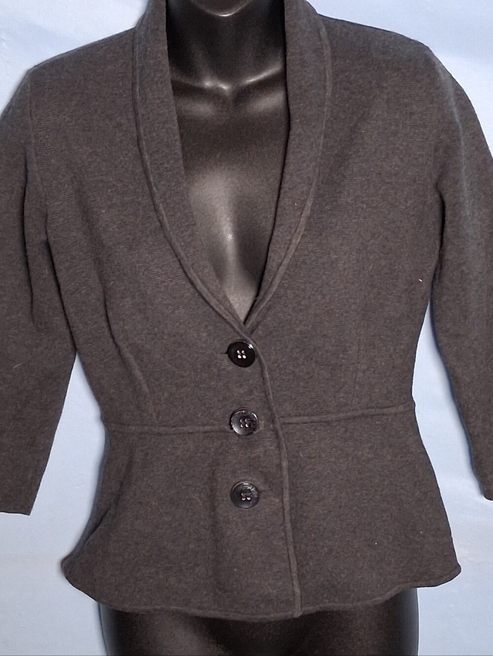 Alfani Petite knit cardigan jacket versatile dark charcoal gray